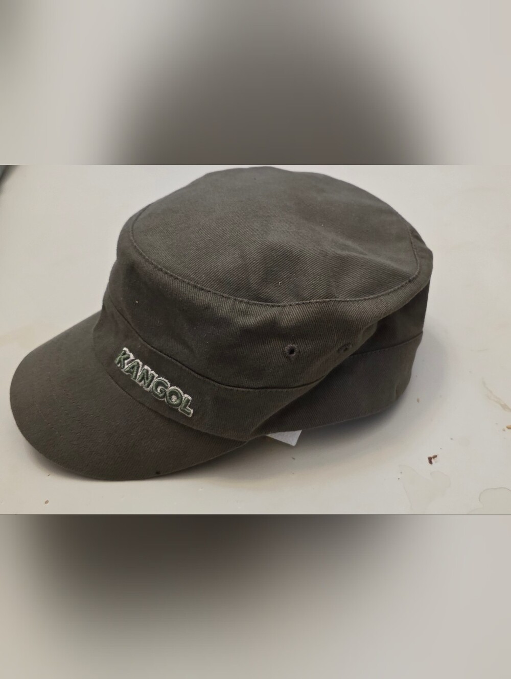 Kangol Olive Military Cotton Twill Army Cap Size S/M